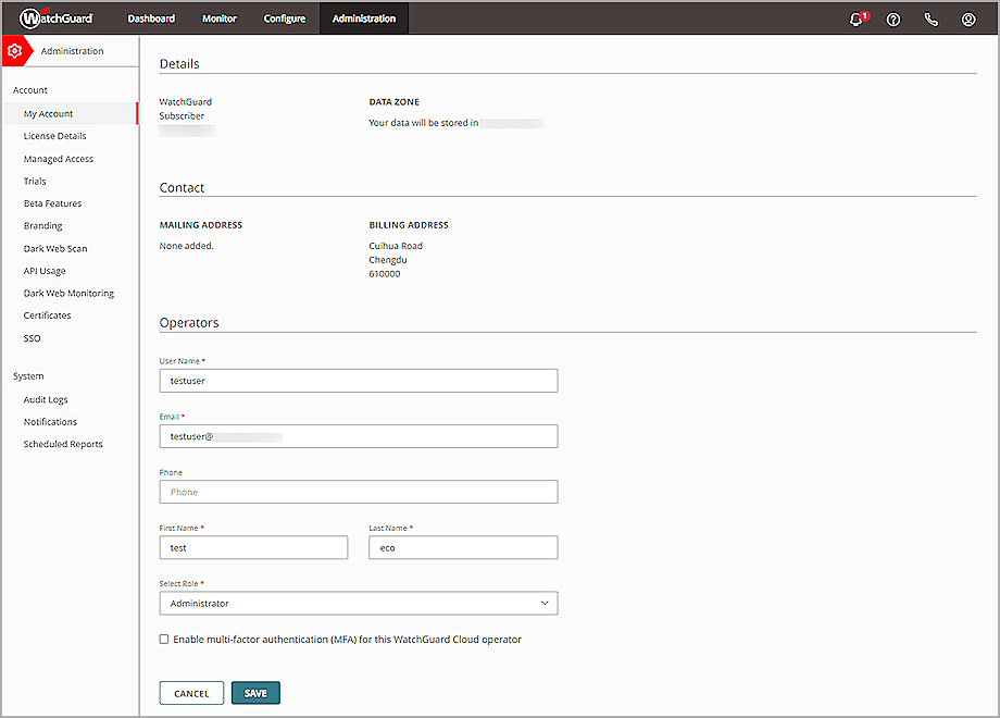 Screenshot of WGC, add operators
